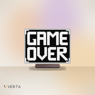 استند رومیزی تزیینی گیم آور | GAME OVER چوبی برای میز گیمینگ